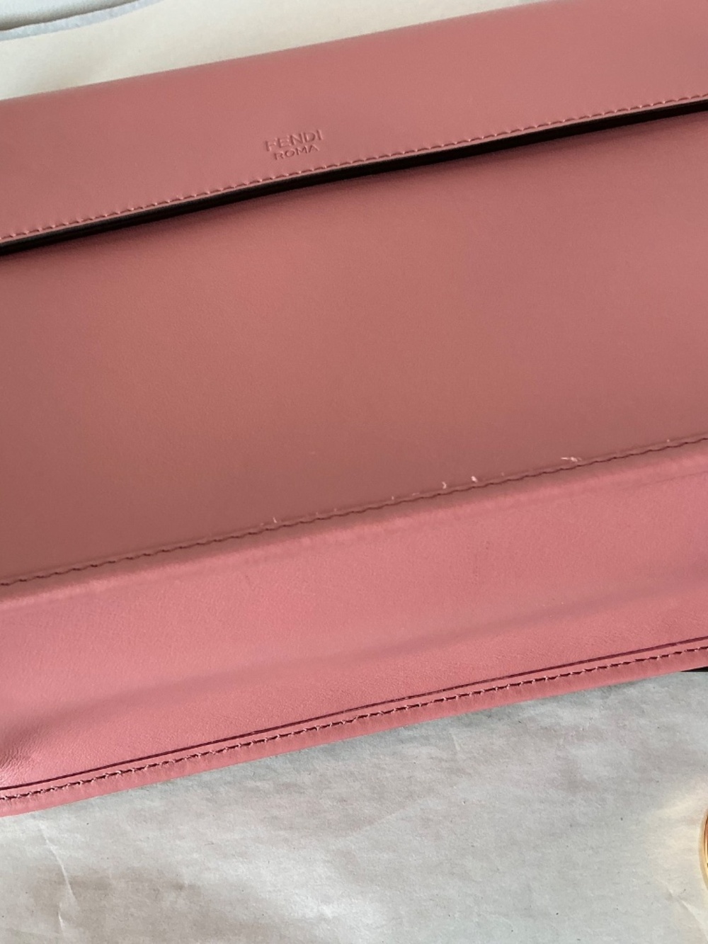 NEW Fendi Pink Kan Handbag with Gold/Silver Hardware (Two Straps) - Picture 13 of 13
